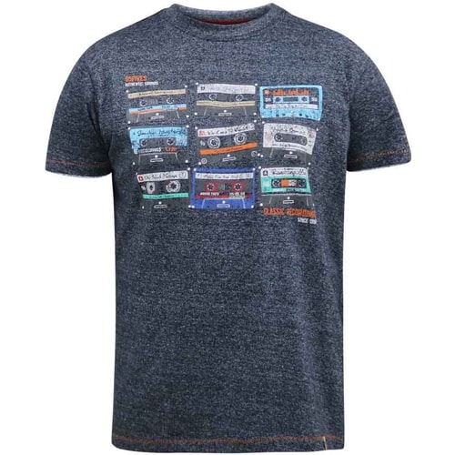 D555 Apsey Cassette Tape Print T-Shirt Navy 
